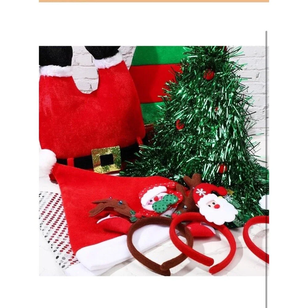 64 Pcs Photo Booth Props Set - Christmas Holiday Party Decorations, Hats, Bal...